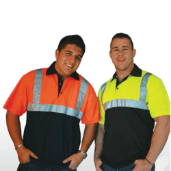 Neon green & orange with reflective tape Golfer Shirts