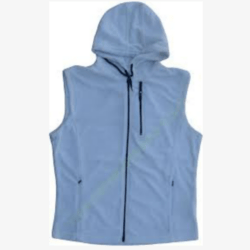 Sleeveless polar fleece hoodie