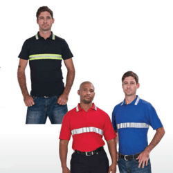 Golf Shirts with reflective tape