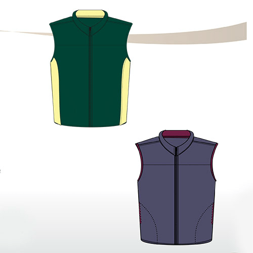 Sleeveless 2 tone Polar Fleece body warmer