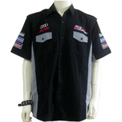 Two tone black and grey pit shirt-Audi Race Shirt