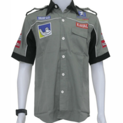 Pit shirt - Grey, white and black- Peugeot Rally shirt.