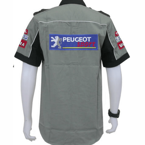 Pit shirt - Grey, white and black- Peugeot Rally shirt. - Image 2