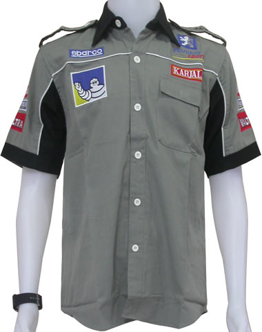 Two tone black and grey pit shirt-Audi Race Shirt - Image 8