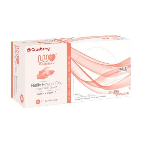 Luv Orange Powder free Examination Gloves